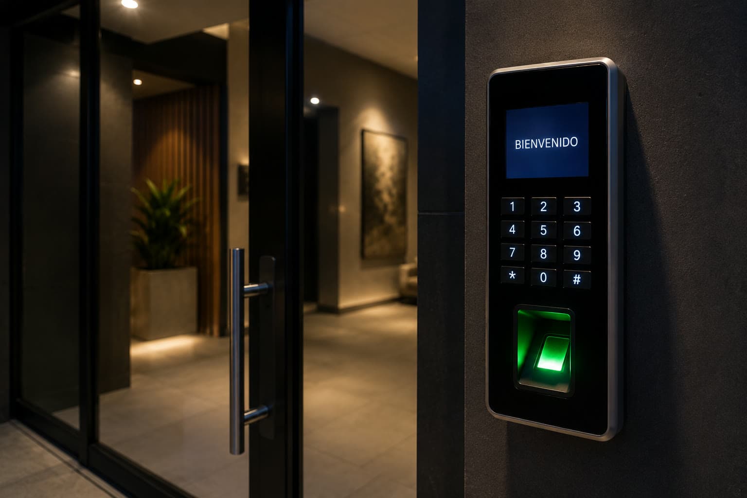 Técnico revisando el funcionamiento de un sistema electrónico de seguridad